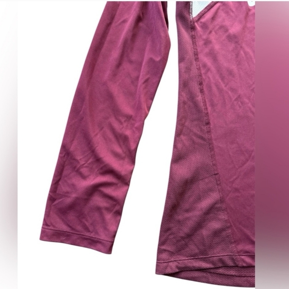 Nike Dri-FIT Burgundy Long Sleeve Athletic Running Top - Picture 5 of 10